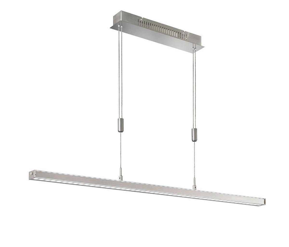 LED-HÄNGELEUCHTE 115/7/90-150 cm  - Nickelfarben, LIFESTYLE, Glas/Metall (115/7/90-150cm)