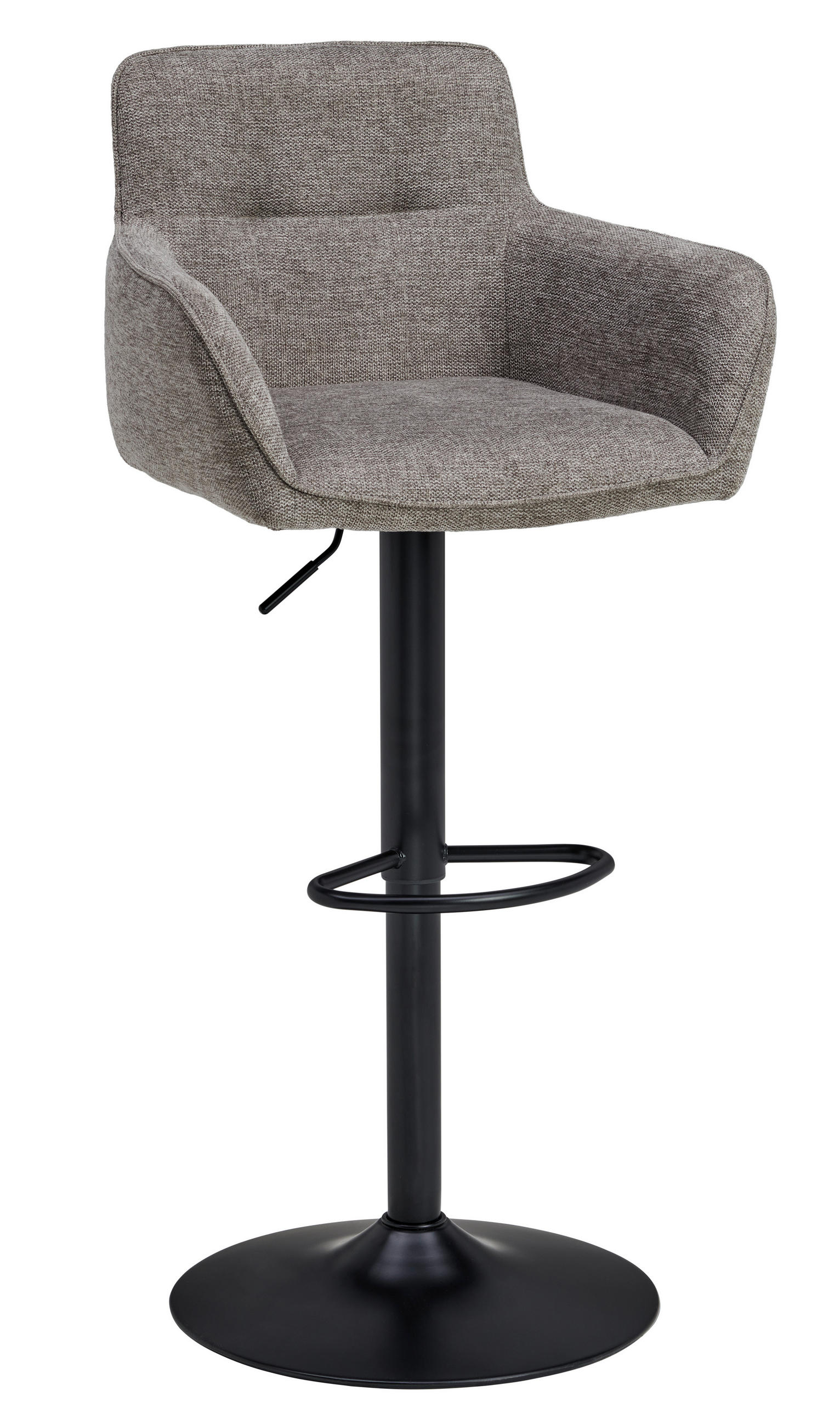 BARHOCKER in Schwarz, Hellbraun  - Hellbraun/Schwarz, MODERN, Textil/Metall (55/91.5-113/52cm) - Livetastic