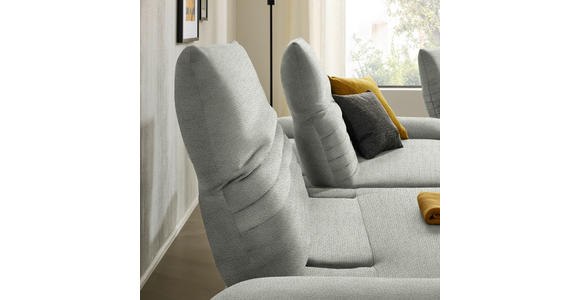 ECKSOFA  in Chenille Hellgrau  170-195/280 cm  - Hellgrau/Schwarz, Design, Textil/Metall (170-195/280cm) - Dieter Knoll