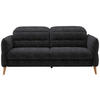 2-SITZER-SOFA in Webstoff Schwarz  - Eiche Bianco/Schwarz, Design, Holz/Textil (192-220/85-106/98-112cm) - Dieter Knoll