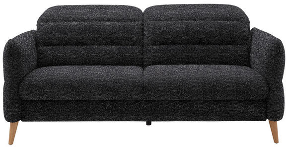 2-SITZER-SOFA in Webstoff Schwarz  - Eiche Bianco/Schwarz, Design, Holz/Textil (192-220/85-106/112cm) - Dieter Knoll