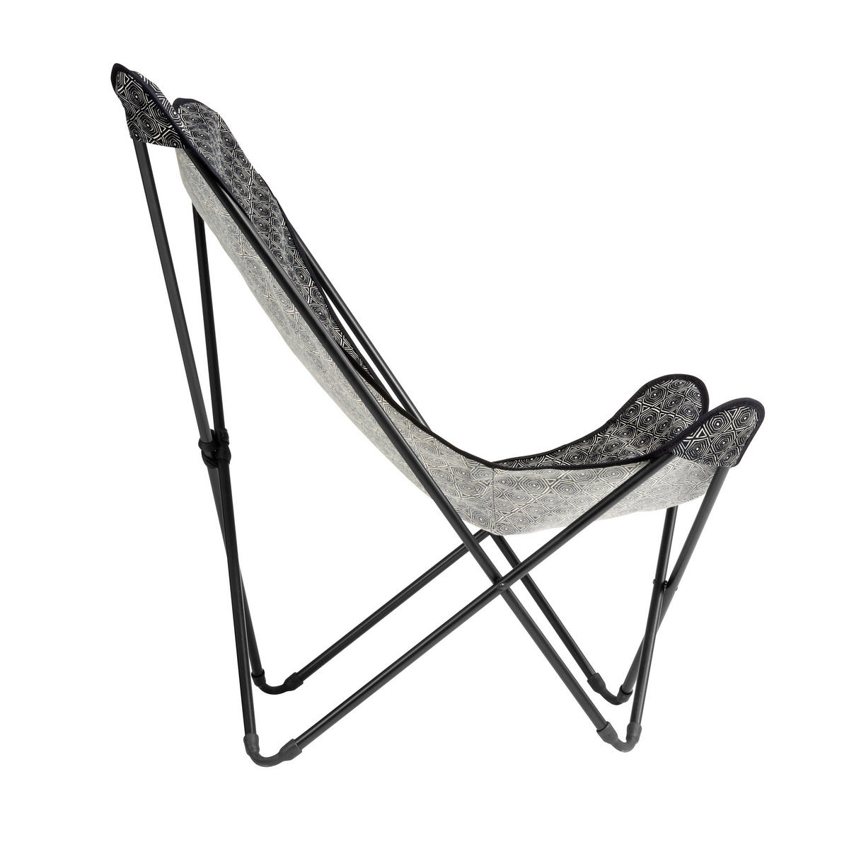 GARTEN-RELAXSESSEL Stahl  - Schwarz, Basics, Textil/Metall (87/83/91cm) - Lafuma Mobilier