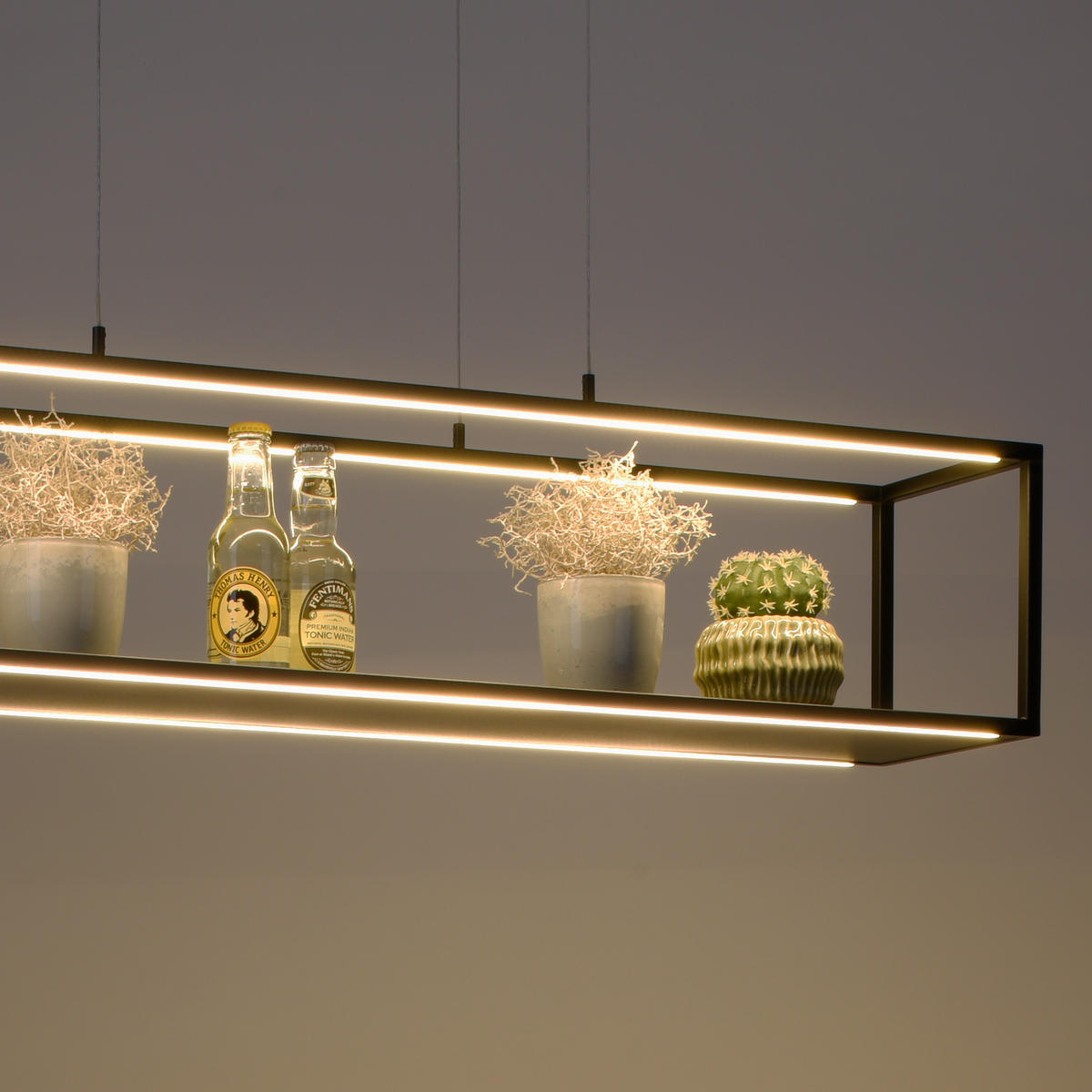 VISEČA LED-SVETILKA  Contura 42 W/960 lm/3000 K/230 V/ - črna, Trendi, kovina/umetna masa (105/20/120cm)