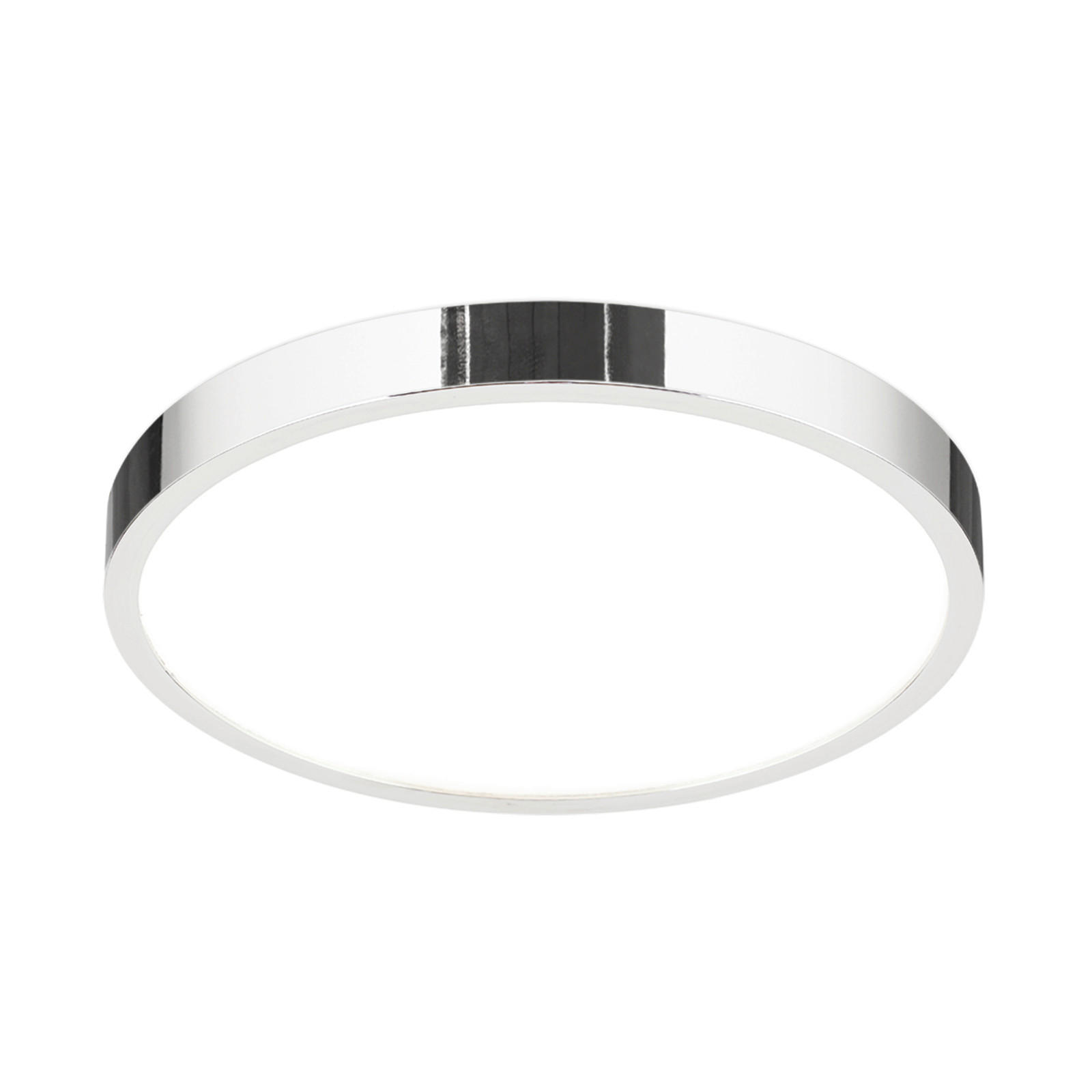 LED-DECKENLEUCHTE Disc 24/2,4 cm   - Chromfarben, KONVENTIONELL, Kunststoff/Metall (24/2,4cm)