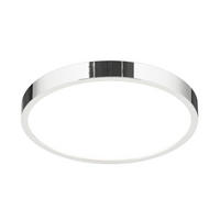 LED-DECKENLEUCHTE Disc 24/2,4 cm   - Chromfarben, KONVENTIONELL, Kunststoff/Metall (24/2,4cm)