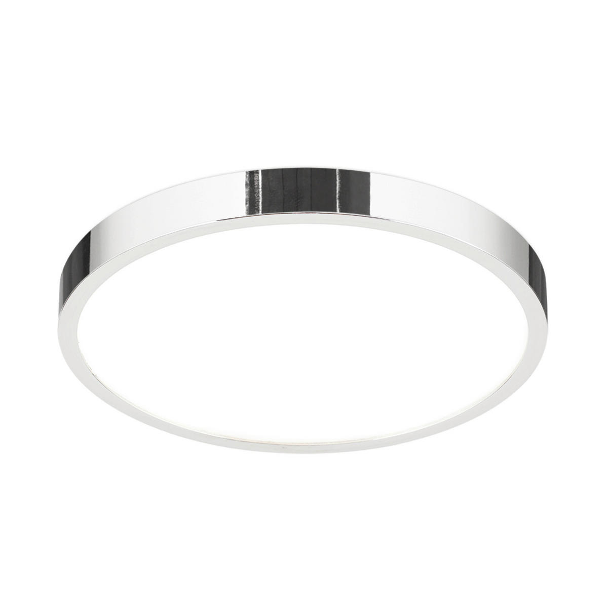 LED-DECKENLEUCHTE Disc 24/2,4 cm   - Chromfarben, KONVENTIONELL, Kunststoff/Metall (24/2,4cm)