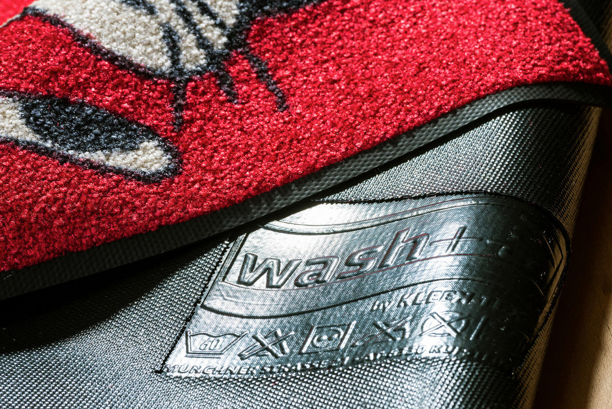 FUßMATTE 50/75 cm  - Rot/Schwarz, Basics, Kunststoff/Textil (50/75cm) - wash+dry