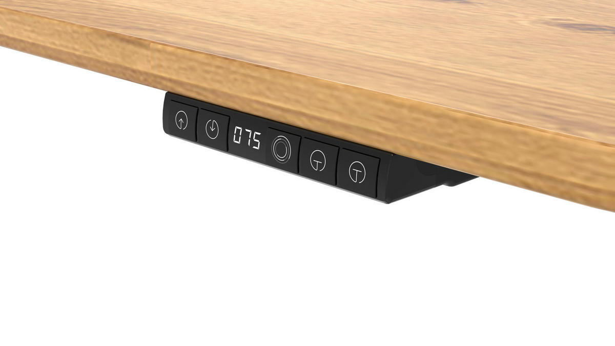 SCHREIBTISCH 120/60/71-116 cm  in Eiche Artisan  - Schwarz/Eiche Artisan, Modern, Holzwerkstoff/Kunststoff (120/60/71-116cm) - Carryhome