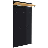 GARDEROBENPANEEL  in 80/170/27 cm  - Eiche Bianco/Anthrazit, Design, Glas/Holz (80/170/27cm)
