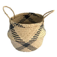 REGALKORB  35/32 cm - Schwarz/Naturfarben, Trend, Naturmaterialien/Papier (35/32cm) - Landscape