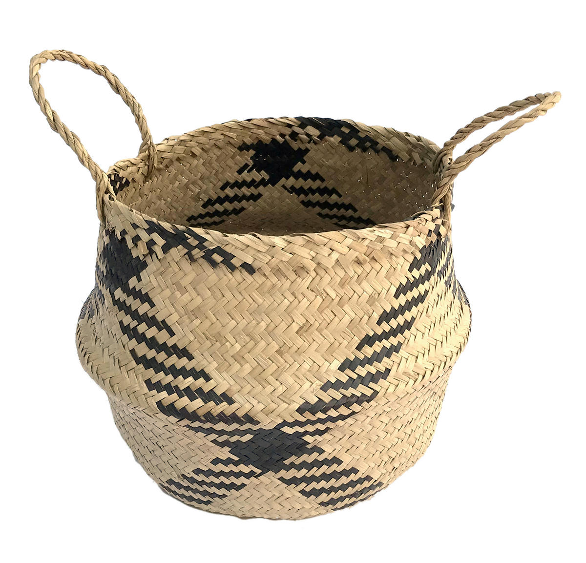 REGALKORB  35/32 cm - Schwarz/Naturfarben, Trend, Naturmaterialien/Papier (35/32cm) - Landscape