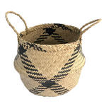 REGALKORB  35/32 cm - Schwarz/Naturfarben, Trend, Naturmaterialien/Papier (35/32cm) - Landscape