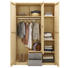 DREHTÜRENSCHRANK in Grau, Fichtefarben - Fichtefarben/Alufarben, KONVENTIONELL, Holz/Metall (136/214/60cm) - Linea Natura DREHTÜRENSCHRANK in Grau, Fichtefarben - Fichtefarben/Alufarben, KONVENTIONELL, Holz/Metall (136/214/60cm) - Linea Natura