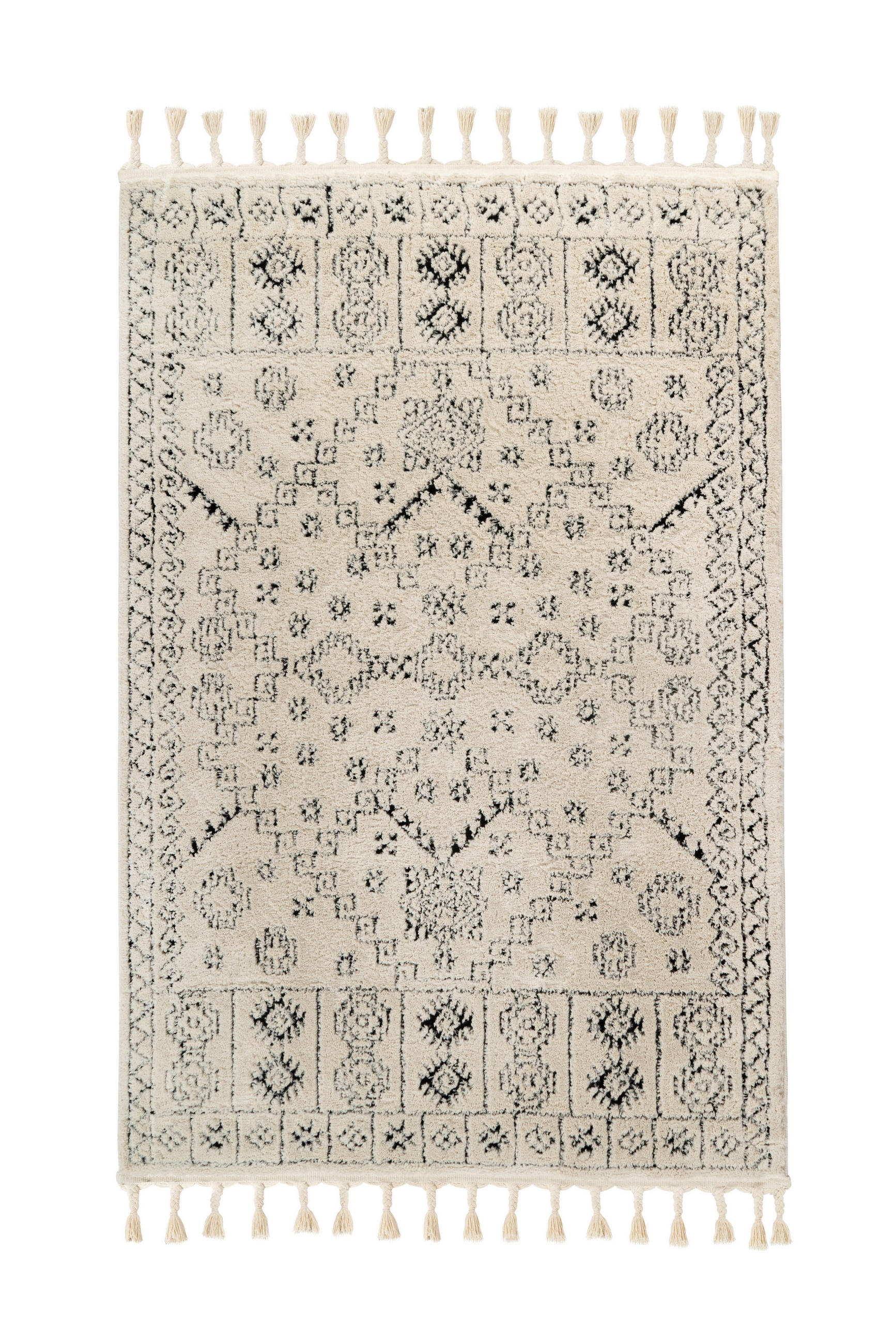 KOBEREC S VYSOKÝM VLASEM, 160/230 cm, bílá - bílá, Konvenční, textil (160/230cm)