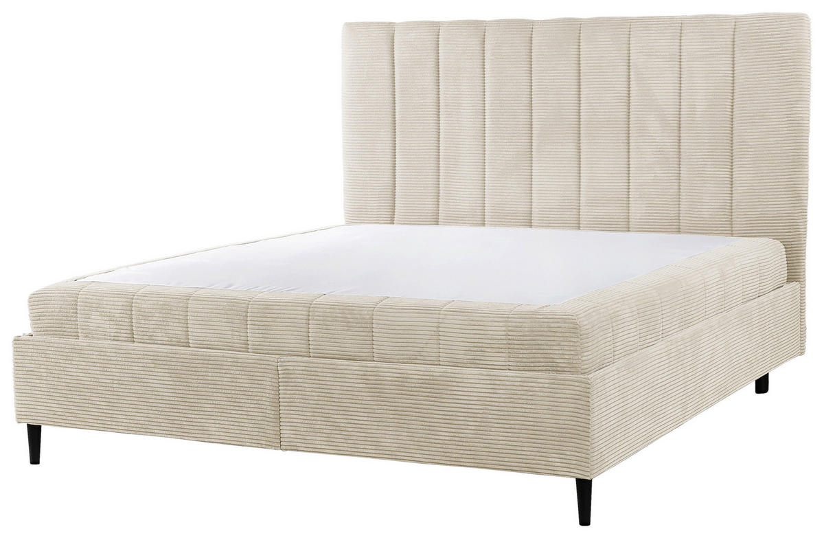 POLSTERBETT Lattenrost, Matratze Creme 180/200 cm  - Creme/Schwarz, LIFESTYLE, Holz/Holzwerkstoff (180/200cm) - Livetastic