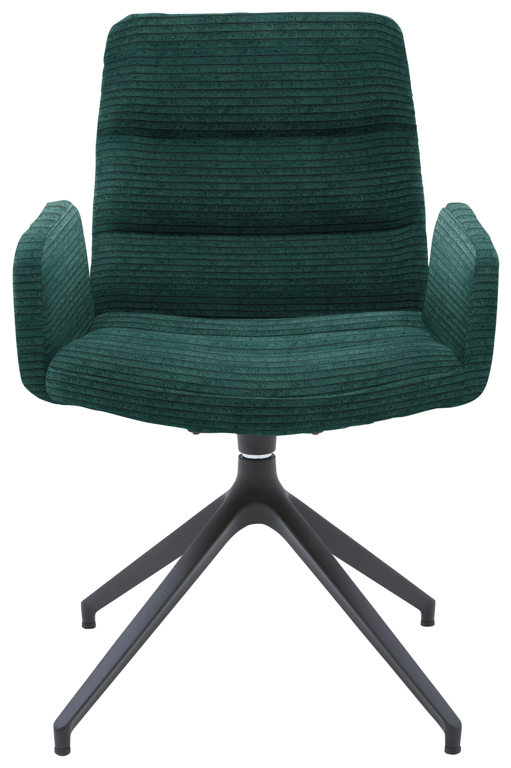 ARMLEHNSTUHL  in Cord  - Schwarz/Grün, Design, Textil/Metall (61/88/66cm) - Dieter Knoll