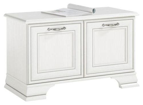 LAVICA DO PREDSIENE, 84/51/37 cm - biela/strieborná, Lifestyle, kov/kompozitné drevo (84/51/37cm) - Xora