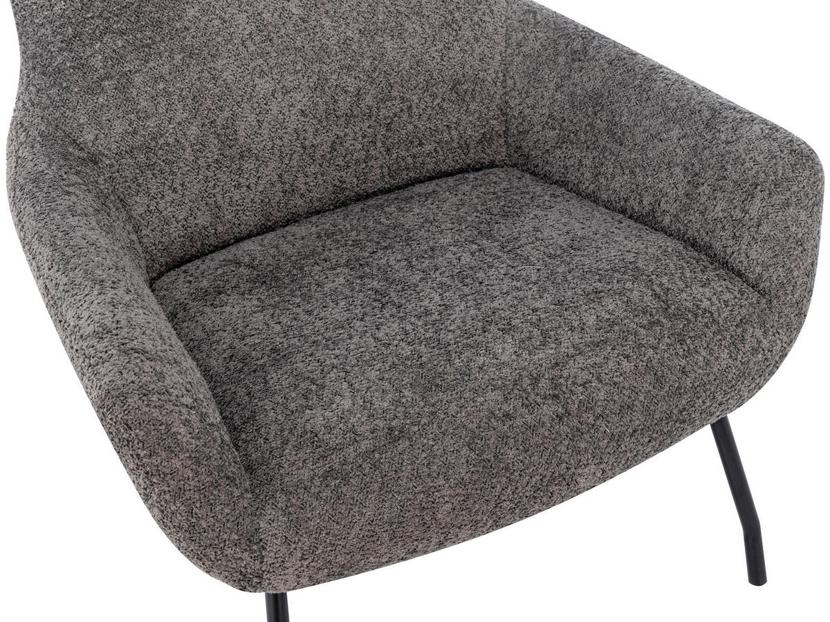 RELAXSESSELSET in Metall, Textil Dunkelgrau  - Dunkelgrau/Schwarz, Design, Textil/Metall (79,5/108/80cm) - Carryhome