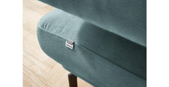 ECKSOFA in Chenille Türkis 224/305 cm - Türkis/Schwarz, Design, Textil/Metall (224/305cm) - Dieter Knoll