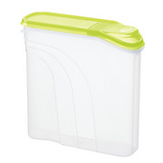 SCHÜTTDOSE 2,2 l - Transparent/Grün, Basics, Kunststoff (22/7,5/21,5cm) - Rotho