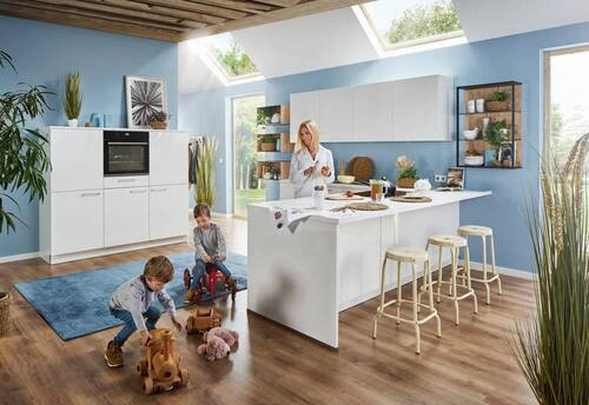 EINBAUKÜCHE   - Weiß, Design, Holzwerkstoff - Dieter Knoll
