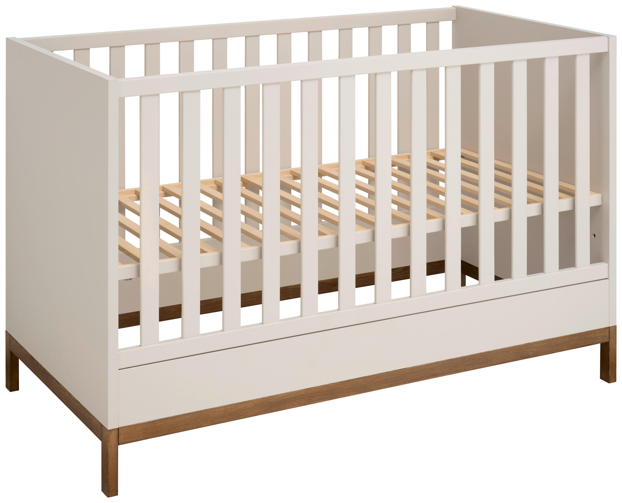 GITTERBETT Matteo  74/92/144 cm   - Kaschmir/Nussbaumfarben, Basics, Holzwerkstoff (74/92/144cm) - Jimmylee