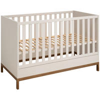 GITTERBETT Matteo  74/92/144 cm   - Kaschmir/Nussbaumfarben, Basics, Holzwerkstoff (74/92/144cm) - Jimmylee