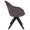 ARMLEHNSTUHL  in Chenille, Lederlook  - Violett/Schwarz, KONVENTIONELL, Holz/Textil (60/83/65cm) - Landscape