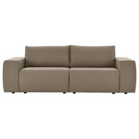 2-SITZER-SOFA in Webstoff Schlammfarben  - Schlammfarben/Schwarz, Design, Kunststoff/Textil (242/87/89cm) - LOOKS by W.Joop