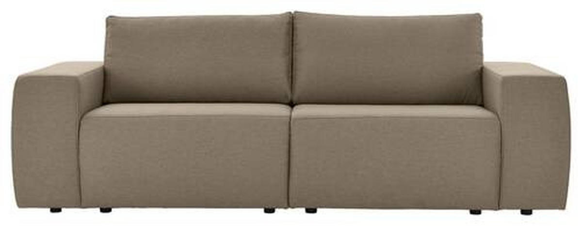 2-SITZER-SOFA in Webstoff Schlammfarben  - Schlammfarben/Schwarz, Design, Kunststoff/Textil (242/87/89cm) - LOOKS by W.Joop