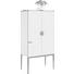 KOMODA, bílá, bronzová - bílá/bronzová, Design, kov/kompozitní dřevo (70/140/40cm) - Carryhome KOMODA, bílá, bronzová - bílá/bronzová, Design, kov/kompozitní dřevo (70/140/40cm) - Carryhome