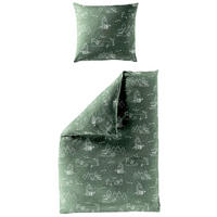 BETTWÄSCHE Biber 155/220 cm  - Grün, Design, Textil (155/220cm) - Bierbaum