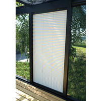 PLISSEE  - Hellgrau, Basics, Kunststoff/Textil (95/199cm)