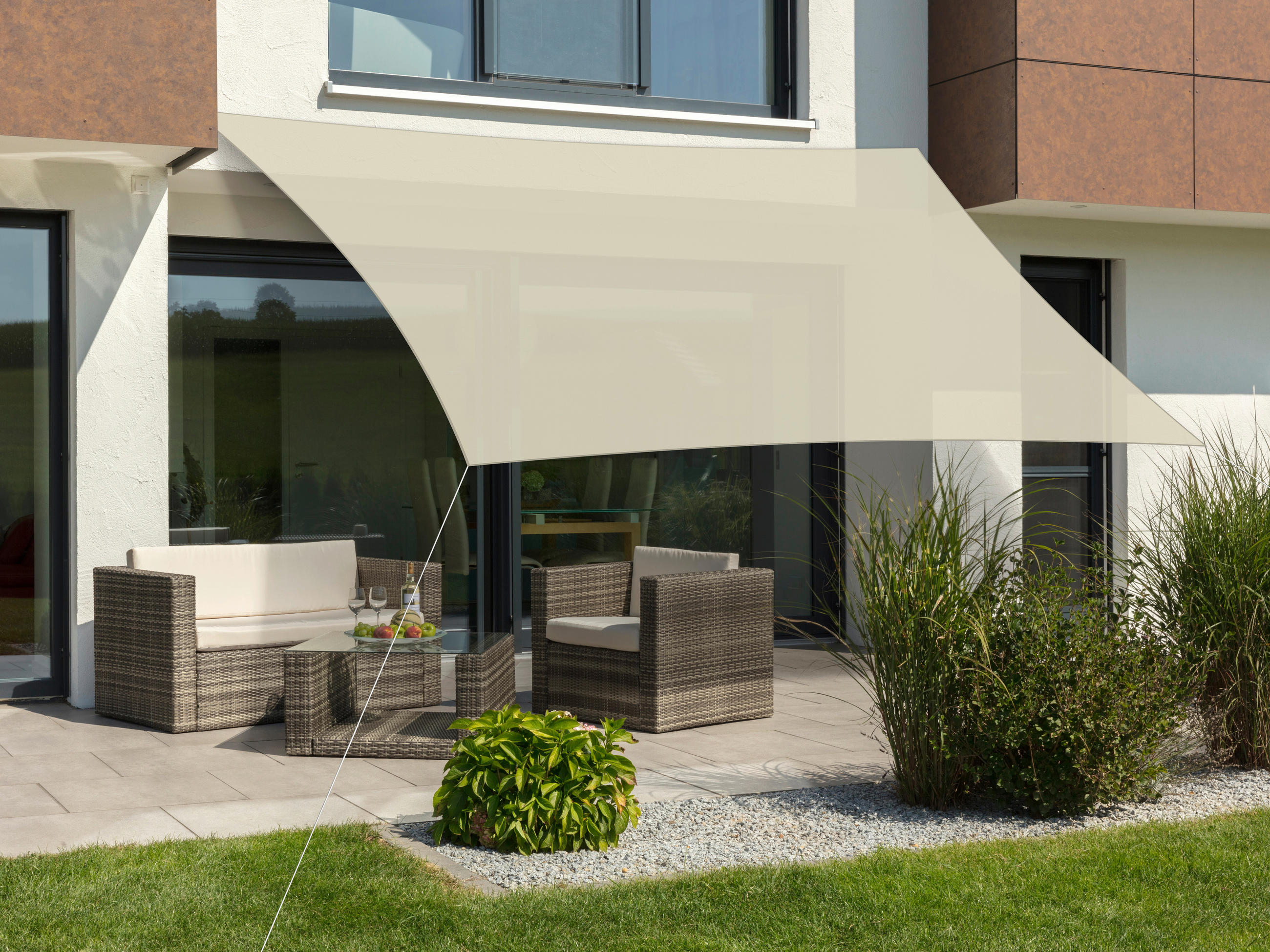 GARTENSONNENSEGEL - Naturfarben, Basics, Textil (360/0,5/500cm) - Schneider