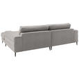 ECKSOFA  in Flachgewebe Sandfarben  253/177 cm  - Sandfarben/Schwarz, Design, Textil/Metall (253/177cm) - Dieter Knoll