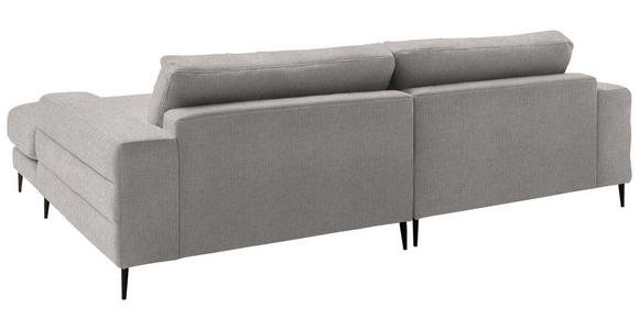 ECKSOFA  in Flachgewebe Sandfarben  253/177 cm  - Sandfarben/Schwarz, Design, Textil/Metall (253/177cm) - Dieter Knoll