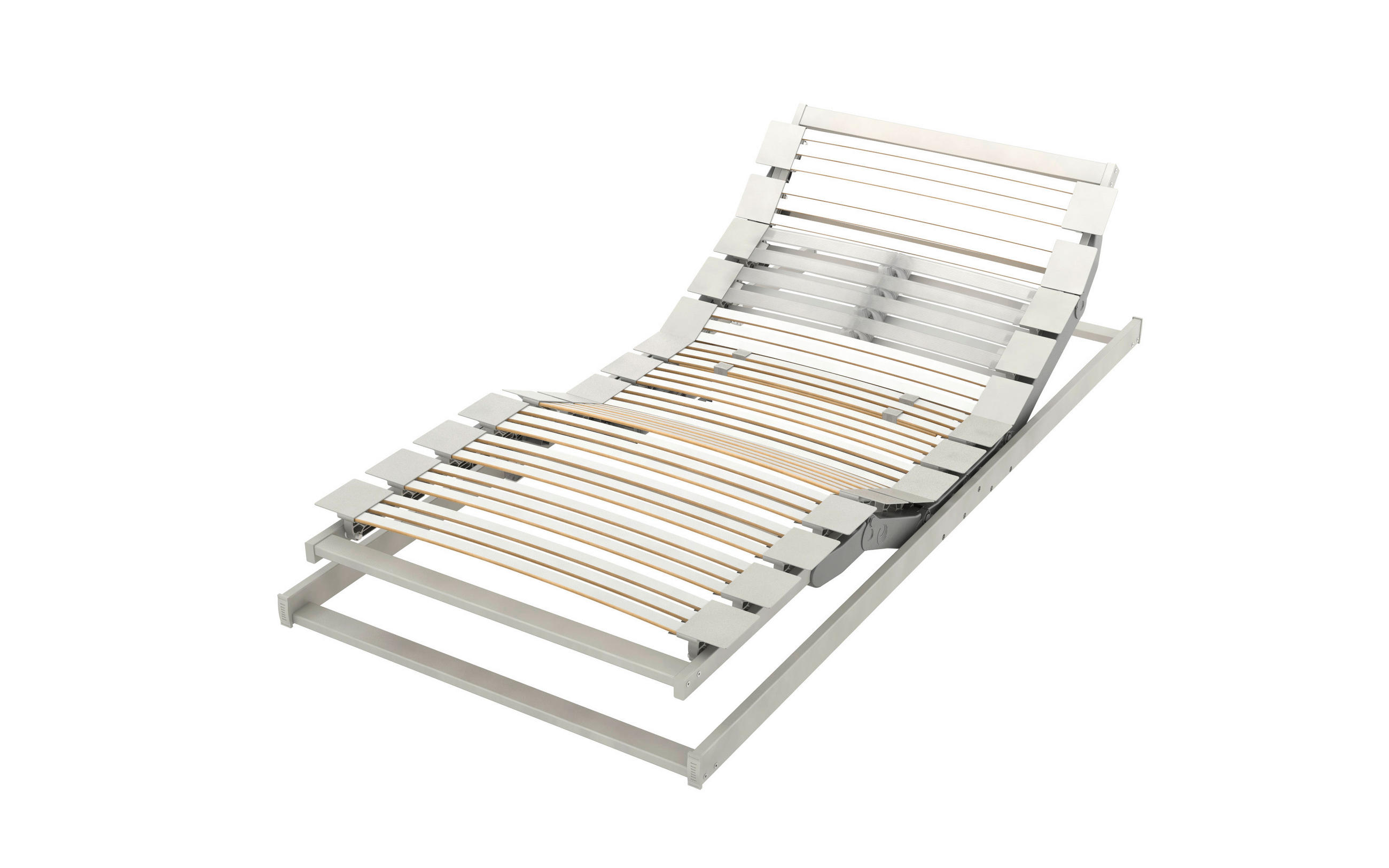 ELEKTRISCHER LATTENROST 90/200 cm Kopfteil, Fußteil verstellbar, Buche  - Birkefarben/Grauweiß, Basics, Holz (90/200cm) - Schlaraffia