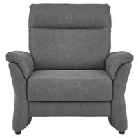 SESSEL Mikrofaser Grau  - Schwarz/Grau, Konventionell, Kunststoff/Textil (104/98/91cm) - Elegando