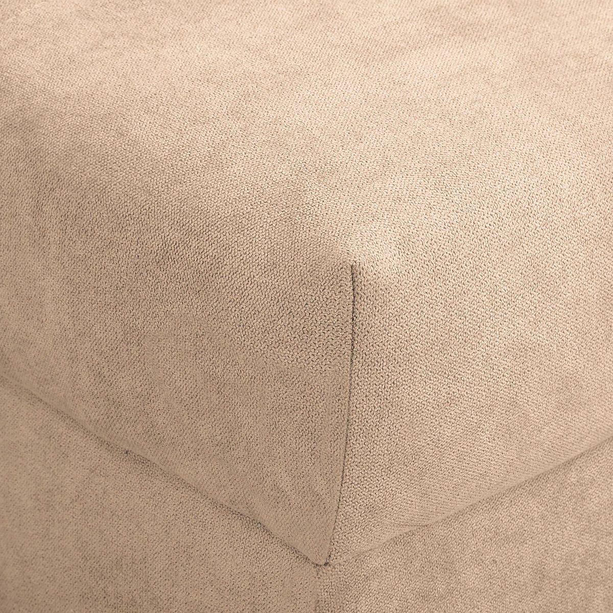 ECKSOFA Ariella Creme Mikrofaser  - Creme/Naturfarben, Design, Holz/Textil (161/231cm) - Livetastic