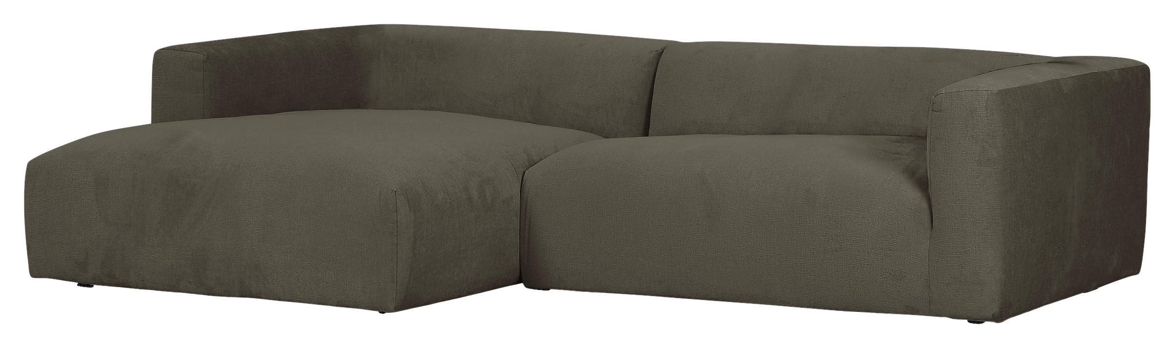 ECKSOFA in Chenille Dunkelgrau  - Dunkelgrau/Schwarz, Design, Kunststoff/Textil (175/280cm) - Landscape