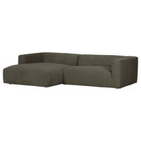 ECKSOFA in Chenille Dunkelgrau  - Dunkelgrau/Schwarz, Design, Kunststoff/Textil (175/280cm) - Landscape