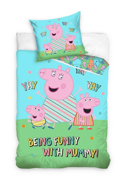 DJEČJA POSTELJINA 140/200 cm   - višebojno, Konvencionalno, tekstil (140/200cm) - Peppa Pig