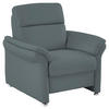 SESSEL in Echtleder Blau  - Blau/Alufarben, Konventionell, Leder/Metall (98/96/92cm) - Beldomo Premium