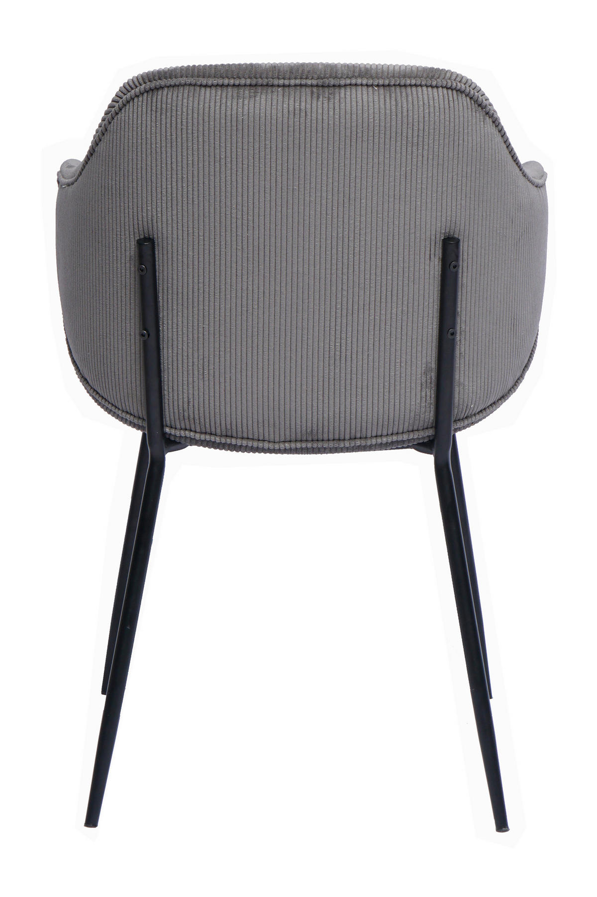 ARMLEHNSTUHL-SET 2 Stück  in Cord  - Schwarz/Grau, MODERN, Textil/Metall (54/83/55cm) - Livetastic