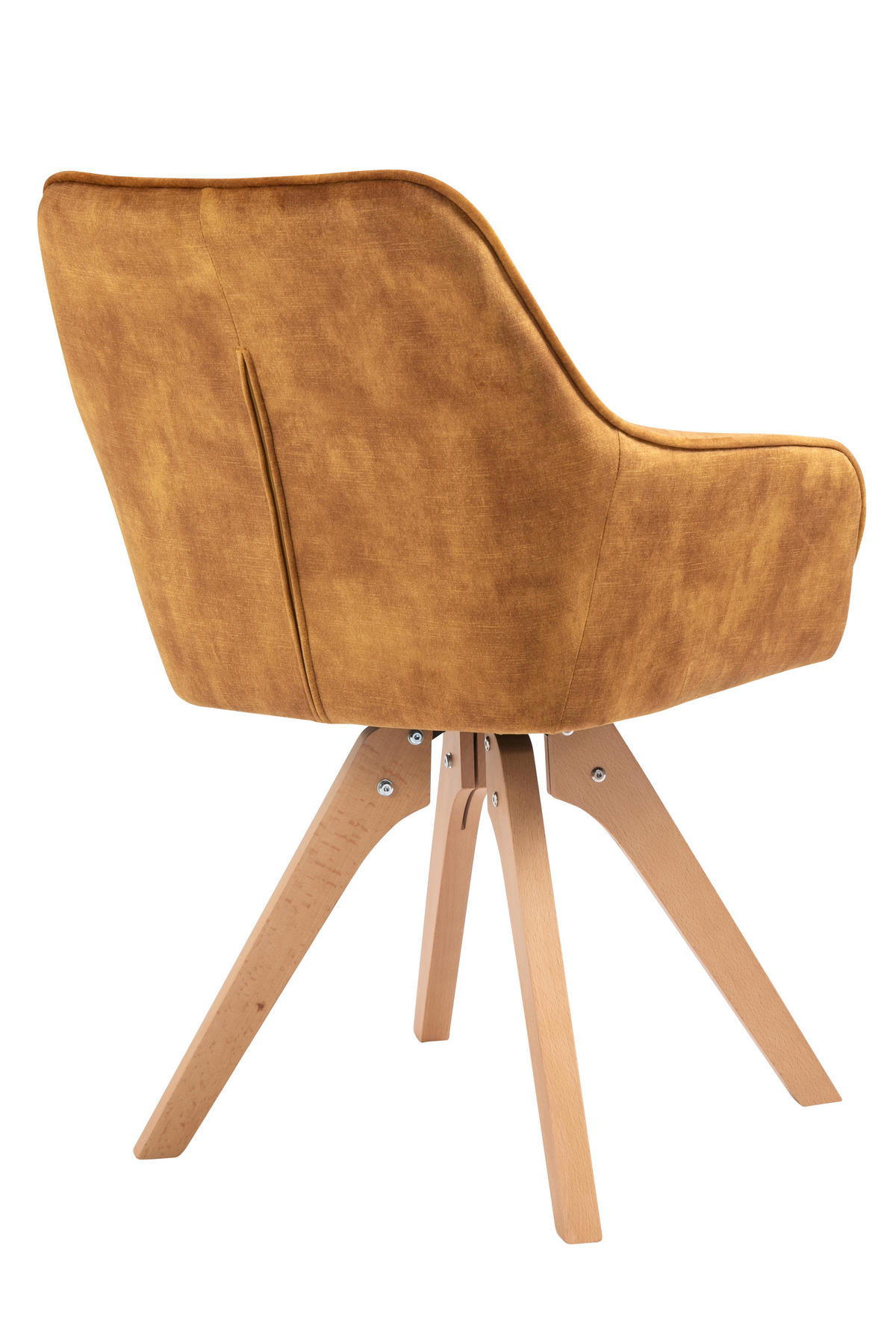ARMLEHNSTUHL  in Samt  - Eichefarben/Goldfarben, MODERN, Holz/Textil (59/85/61cm) - Livetastic