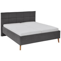 POLSTERBETT 160/200 cm,  in Anthrazit,  - Eichefarben/Anthrazit, Design, Holz/Textil (160/200cm) - Xora