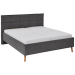 POLSTERBETT 160/200 cm,  in Anthrazit,  - Eichefarben/Anthrazit, Design, Holz/Textil (160/200cm) - Xora