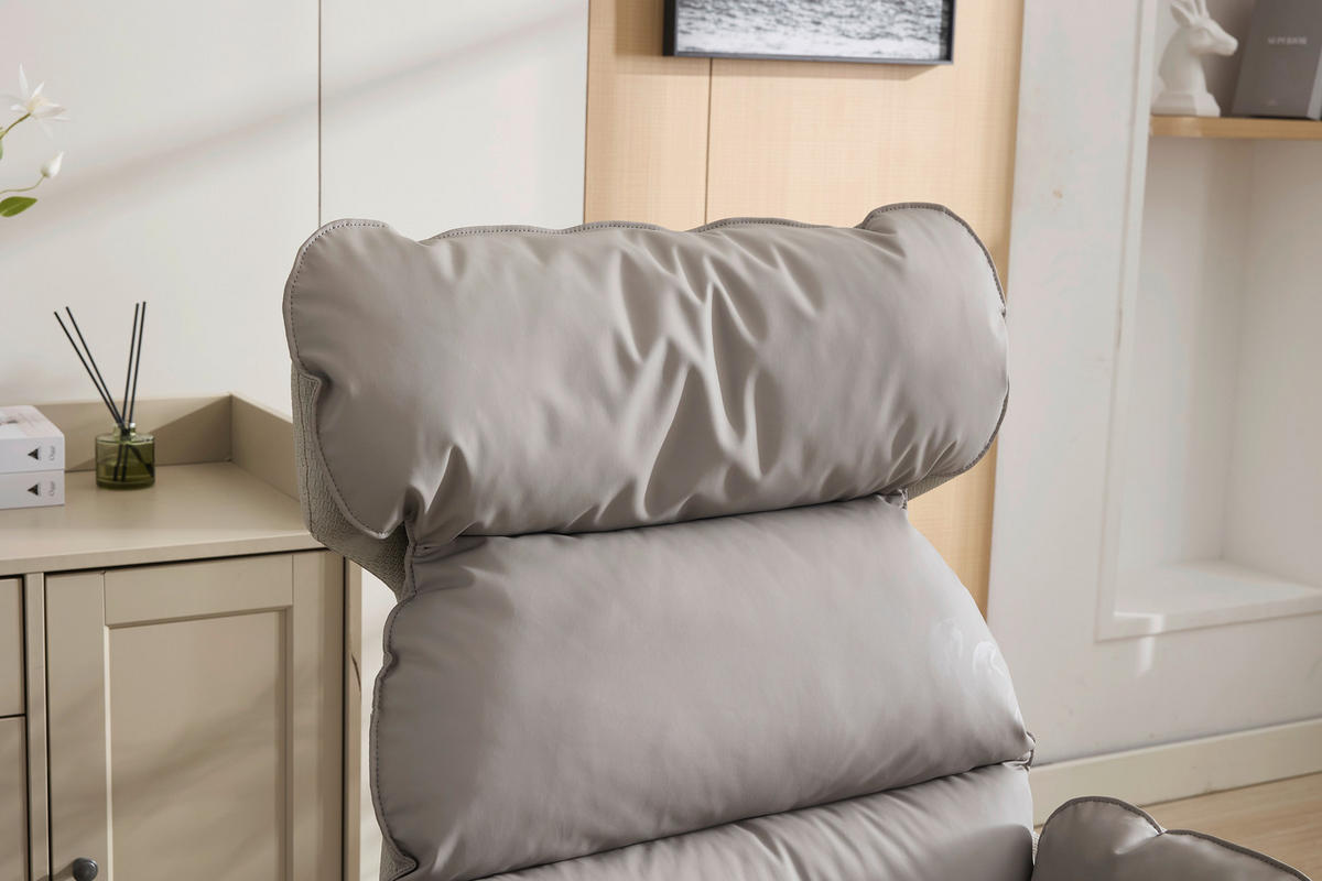 RELAXSESSEL Lederlook    - Taupe, MODERN, Textil (81/109/95cm) - MID.YOU