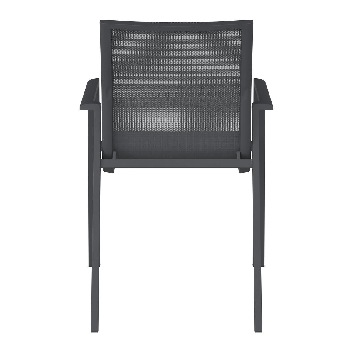 STAPELSESSEL Aluminium Dunkelgrau  - Dunkelgrau, MODERN, Textil/Metall (56.6/88.5/61.5cm) - Ambia Garden