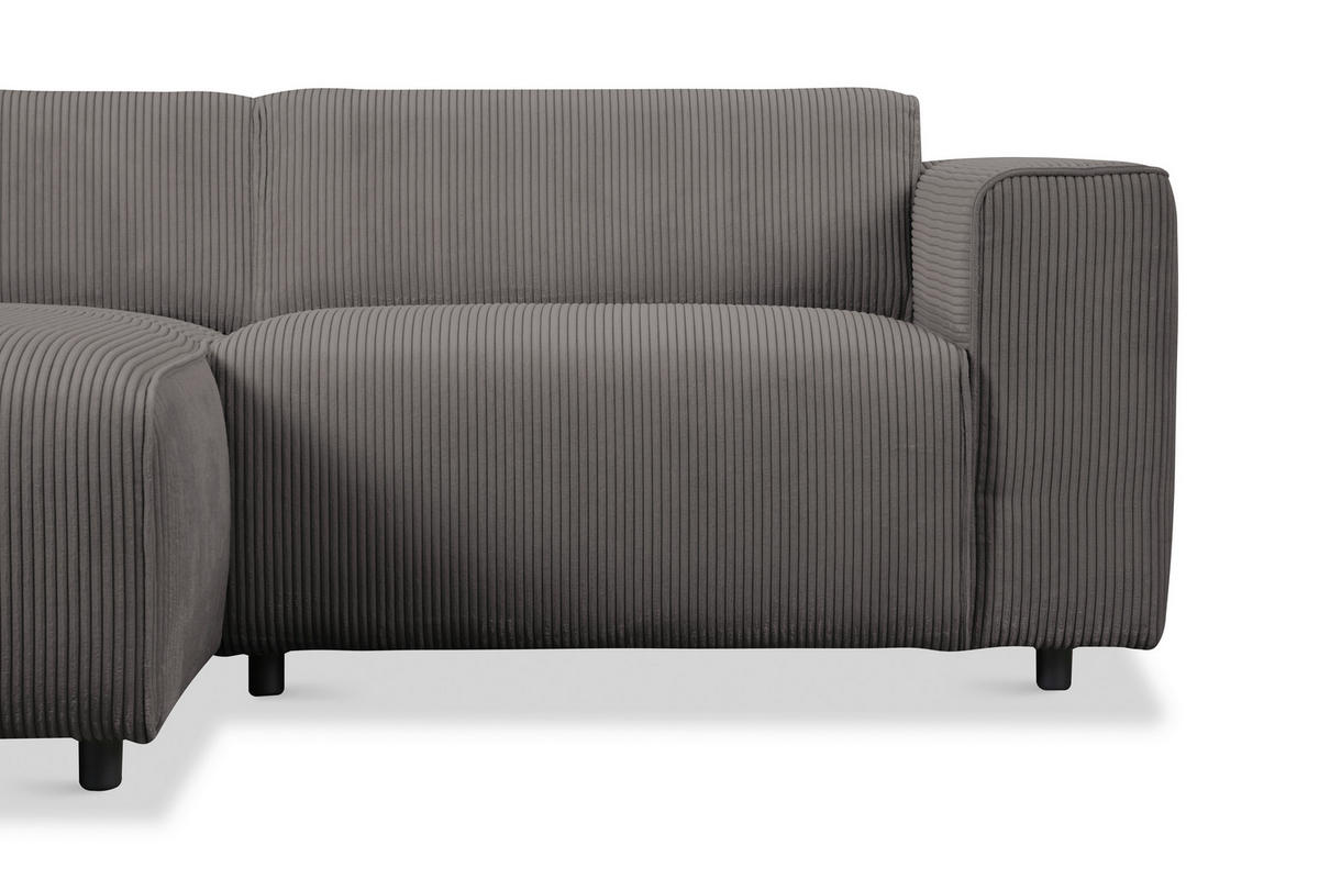 HÖRNSOFFA i manchester grå  - svart/grå, Design, textil/plast (161/234cm) - Livetastic